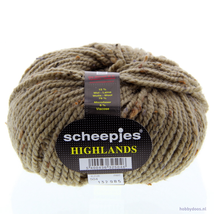 Scheepjes highlands 504 zand op=op Hobbydoos.nl Materiaal: Scheepjes Highlands beige (504), voor de trui 11