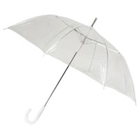 Paraplu koepel transparant met haak handvat