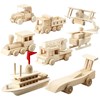 Vervoermiddelen hout 5 a 6 a 11 cm (8 stuks) - 57722