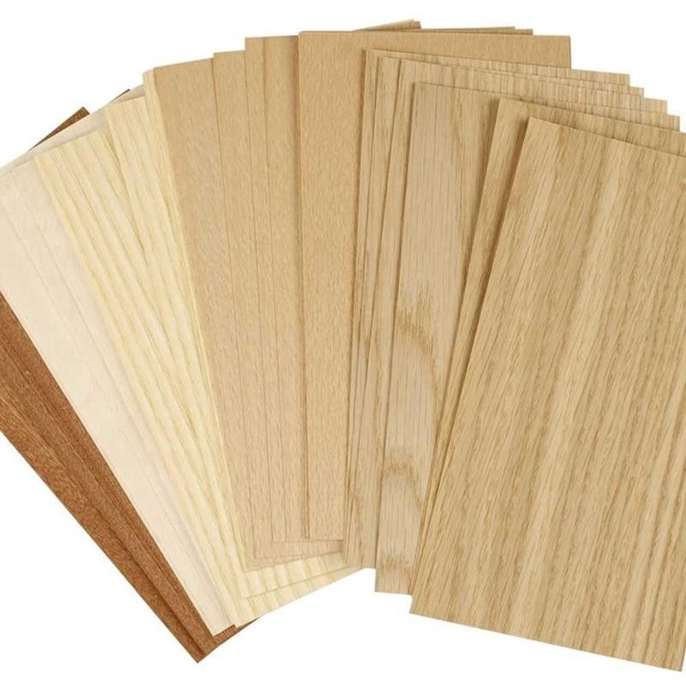 Hout fineer vellen 22 a 12 cm 0,6 mm assortiment 10 vel Hobbydoos.nl