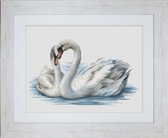 Borduurpakket Love - Forever - Zwanen