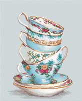 Borduurpakket tea cups