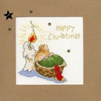 Borduurpakket kerstkaart - First Christmas