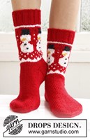 Gebreide sokken met Kerst patroon