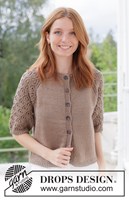 Katoenen vest met kantpatroon en korte mouwen