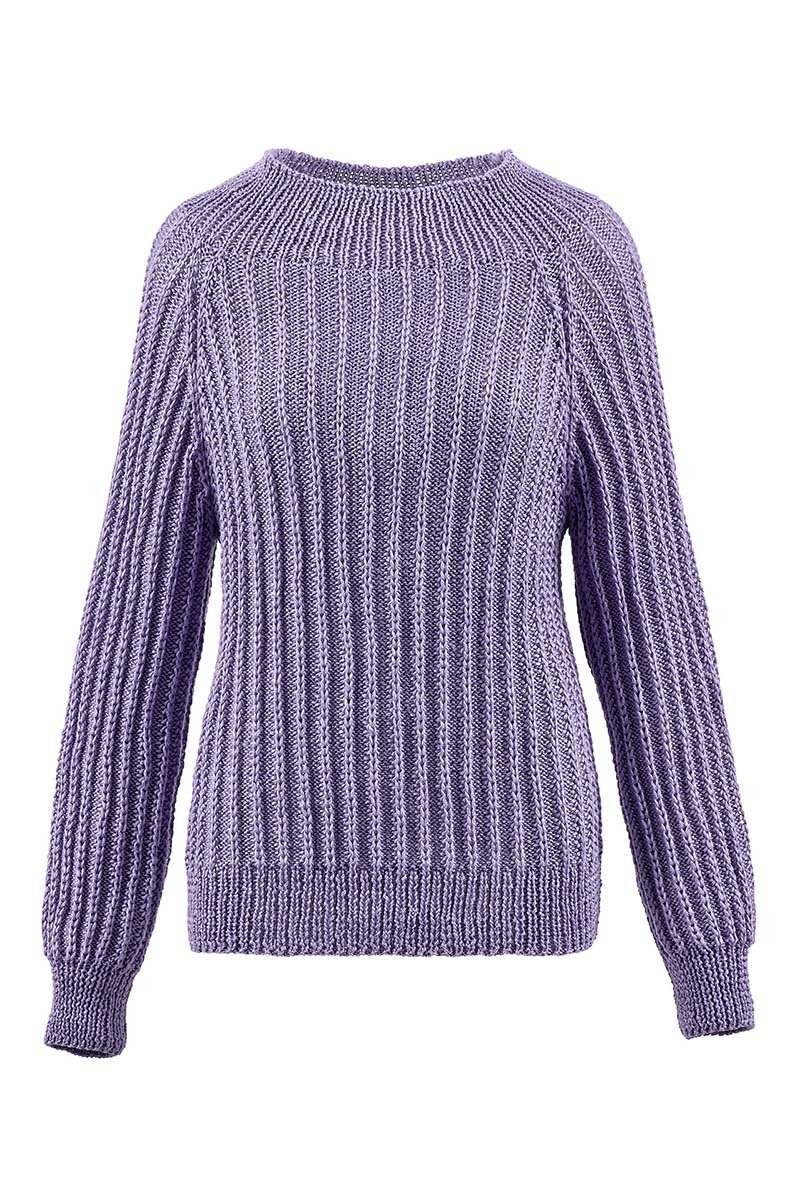 EGI Shirt met lange mouwen voor dames van microwol, geribbelde V-hals