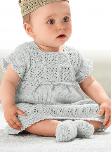 baby jurk breien patroon breipatroon en haakpatroon jurkje en slofjes baby jurk breien patroon breipatroon en haakpatroon jurkje en slofjes